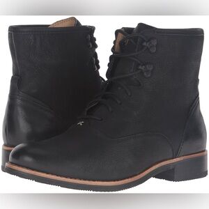 Sebago Jayne Mid Slip Resistant Black Leather Boots | 6.5